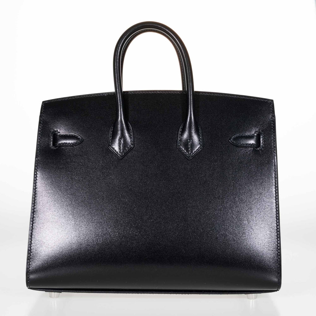 Hermès Birkin Sellier 25 Noir Box Calf Palladium Hardware