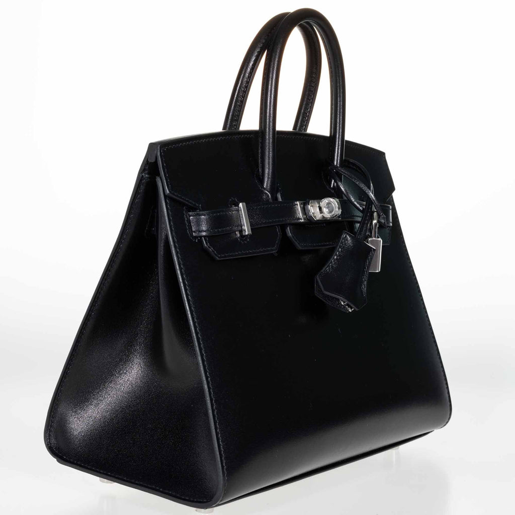 Hermès Birkin Sellier 25 Noir Box Calf Palladium Hardware