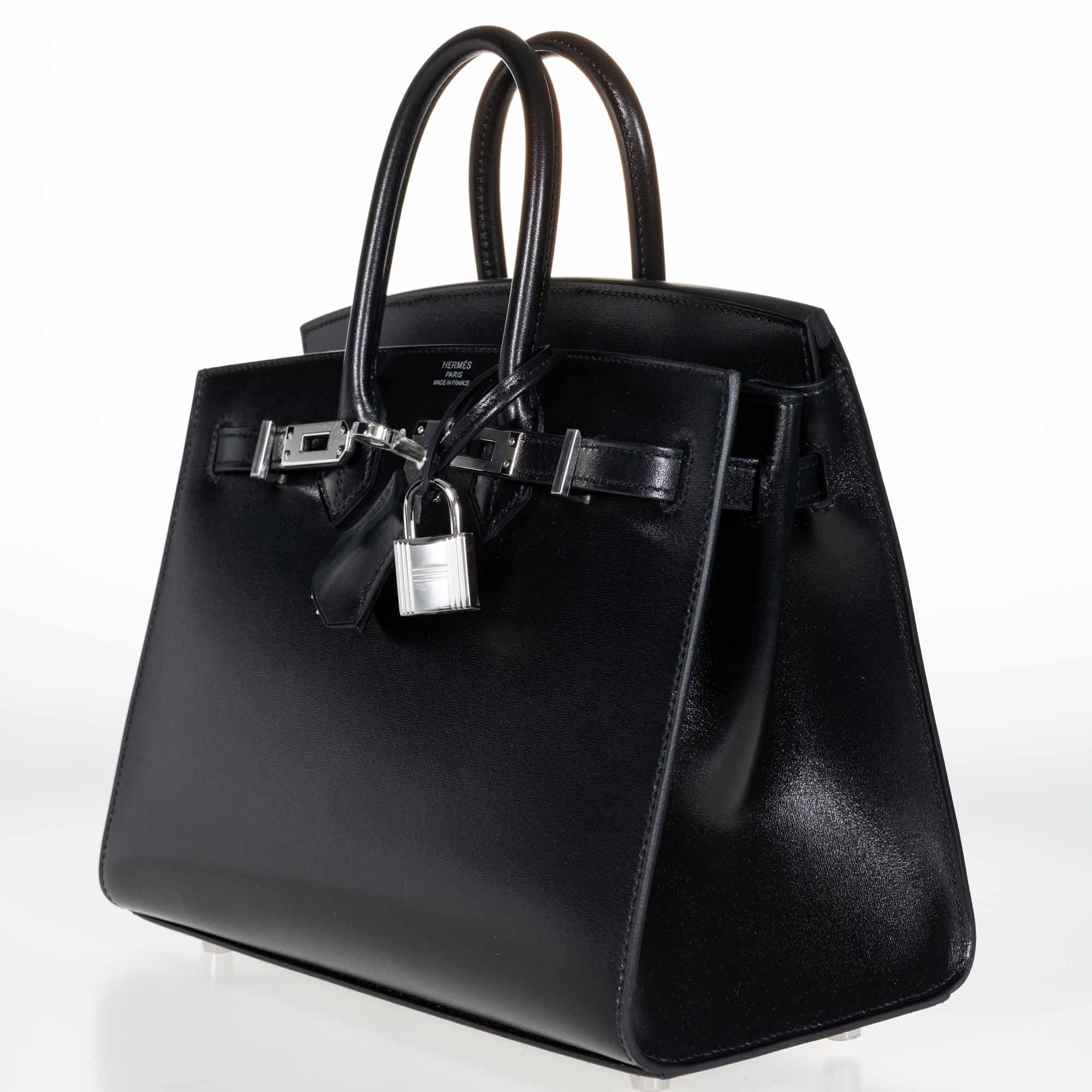Hermès Birkin Sellier 25 Noir Box Calf Palladium Hardware