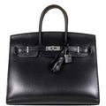 Hermès Birkin Sellier 25 Noir Box Calf Palladium Hardware