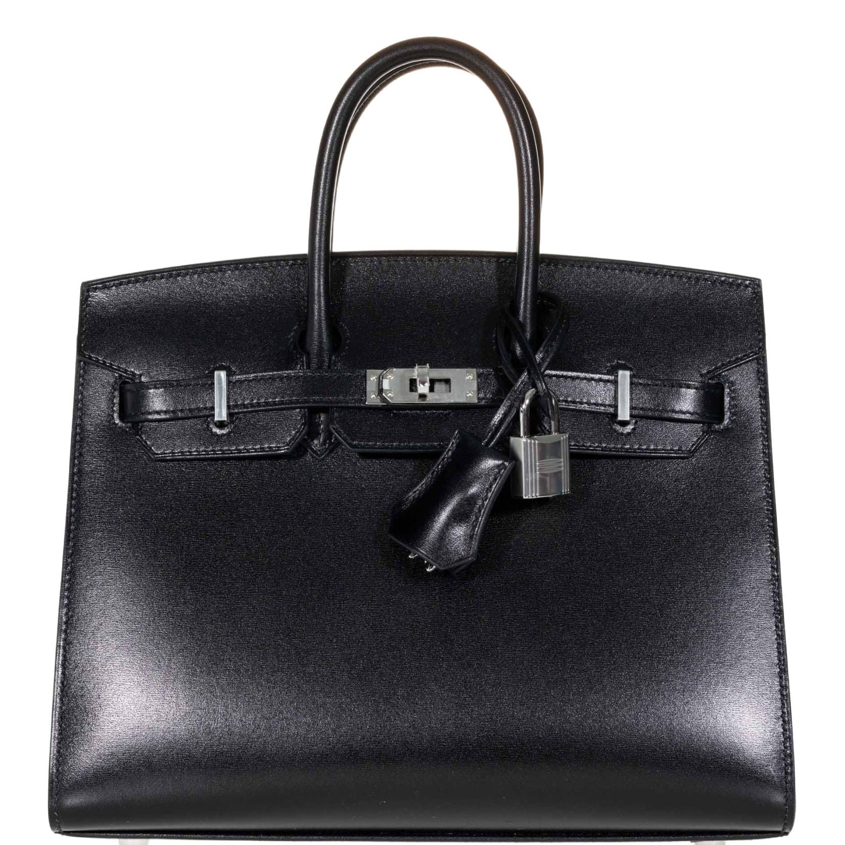 Hermès Birkin Sellier 25 Noir Box Calf Palladium Hardware