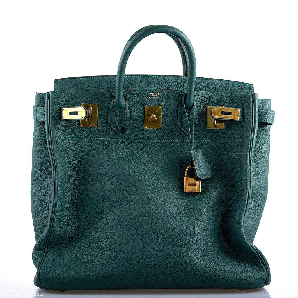 Hermès HAC Birkin 40 Malachite Togo with Gold Hardware