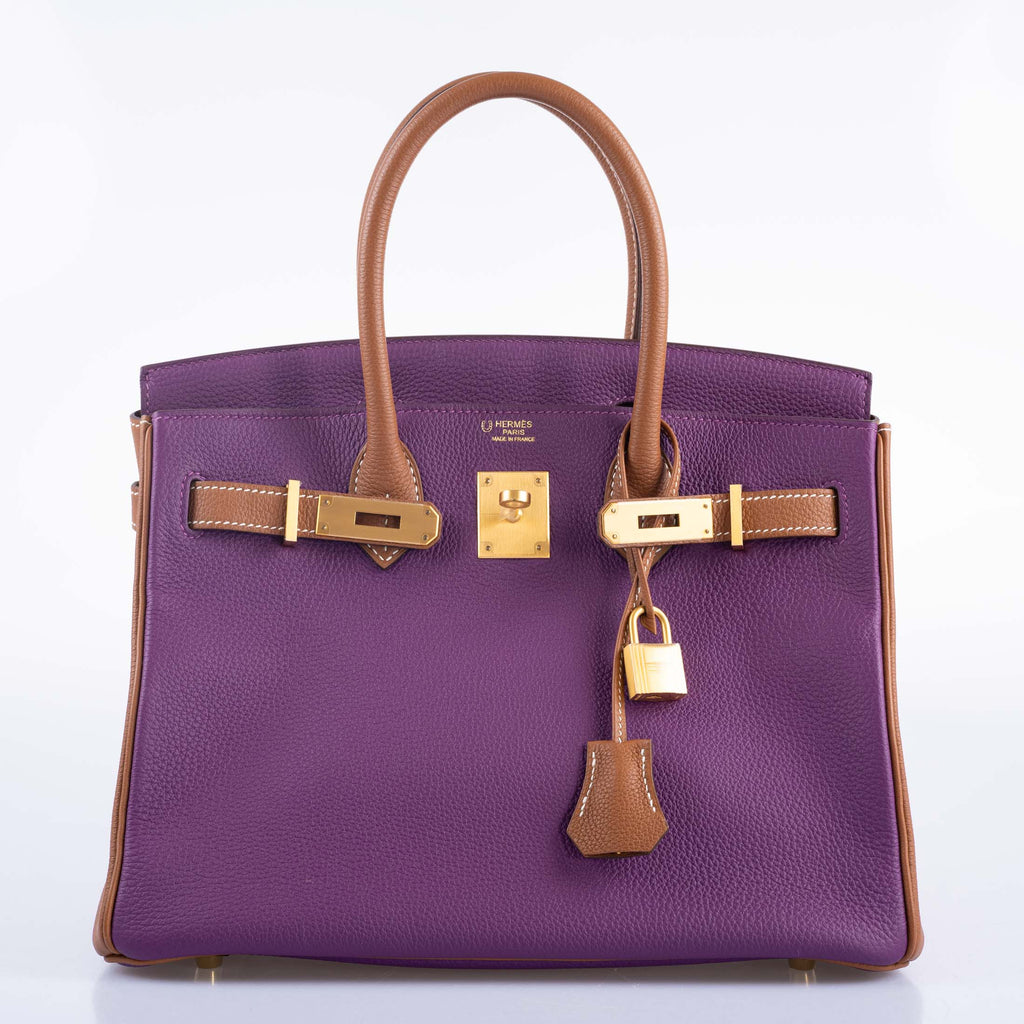 Hermès HSS Birkin 30 Anemone & Gold Togo with Gold Hardware