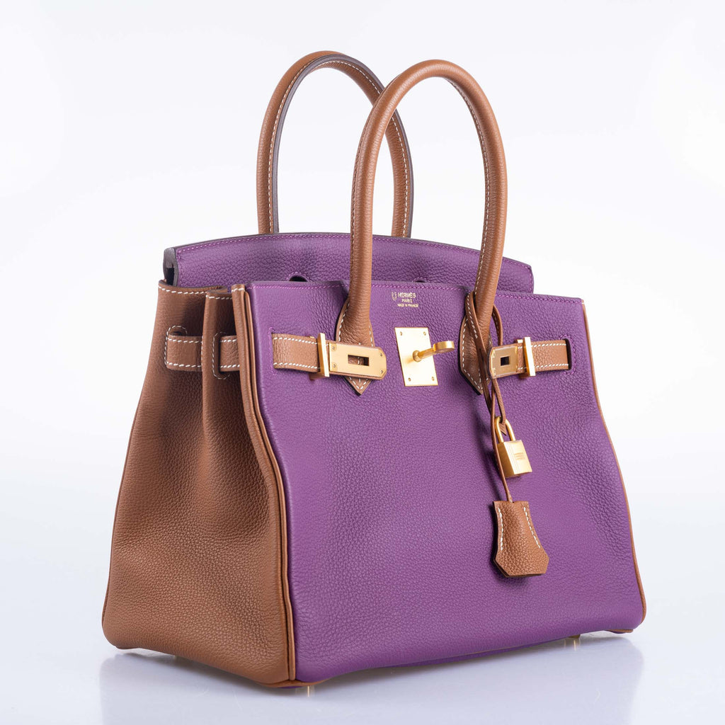 Hermès HSS Birkin 30 Anemone & Gold Togo with Gold Hardware