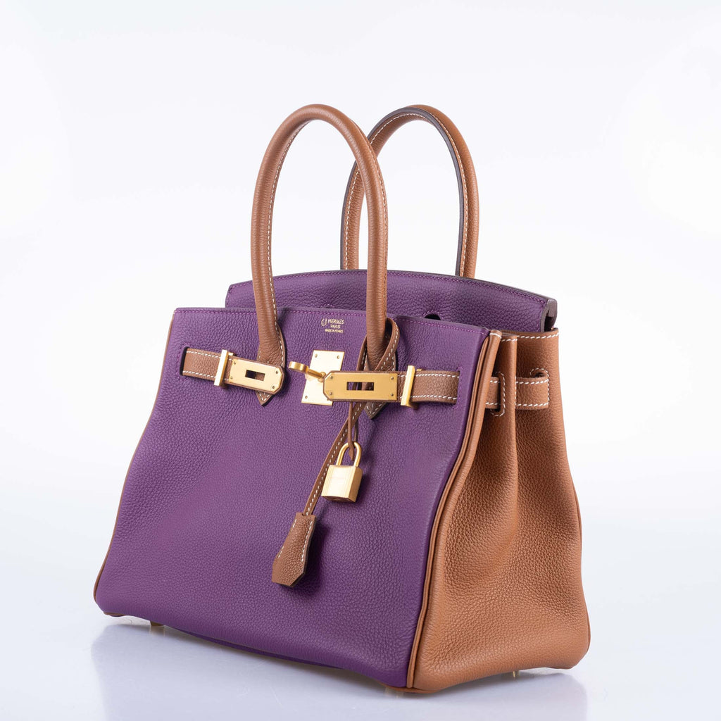 Hermès HSS Birkin 30 Anemone & Gold Togo with Gold Hardware