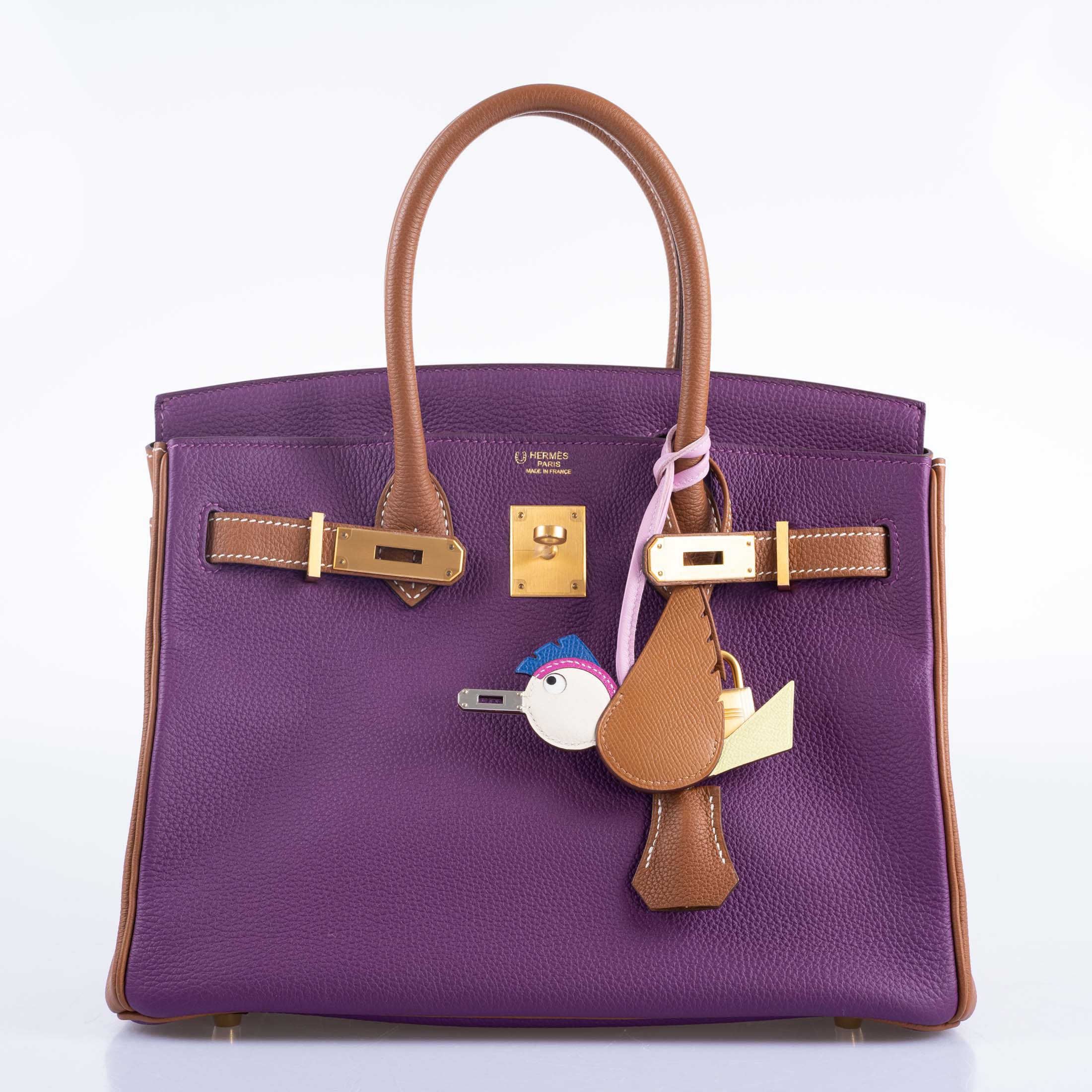 Hermès HSS Birkin 30 Anemone & Gold Togo with Gold Hardware