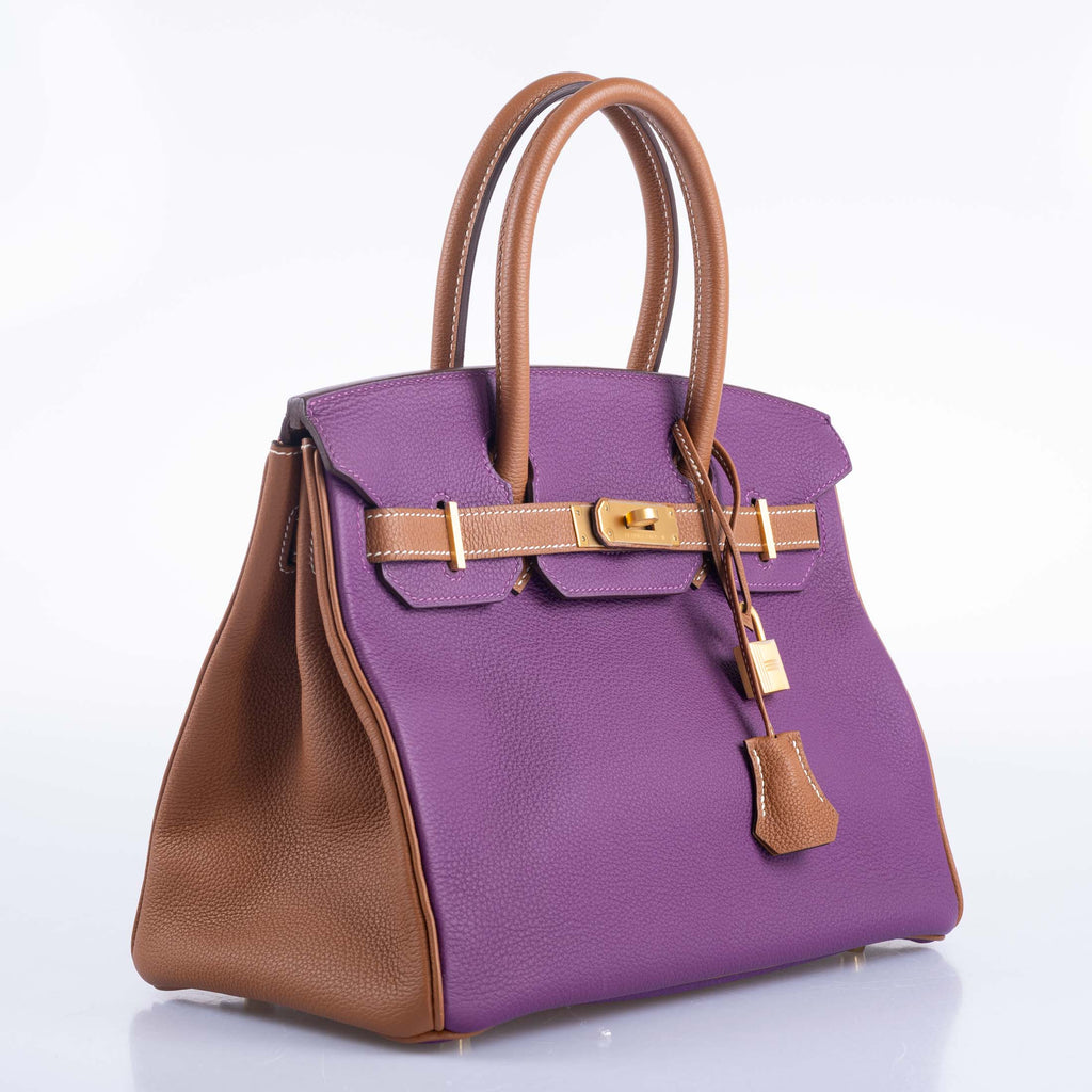 Hermès HSS Birkin 30 Anemone & Gold Togo with Gold Hardware