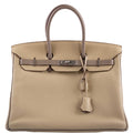 Hermès HSS Birkin 35 Parchemin & Etoupe Epsom with Palladium Hardware - 2010, N Square