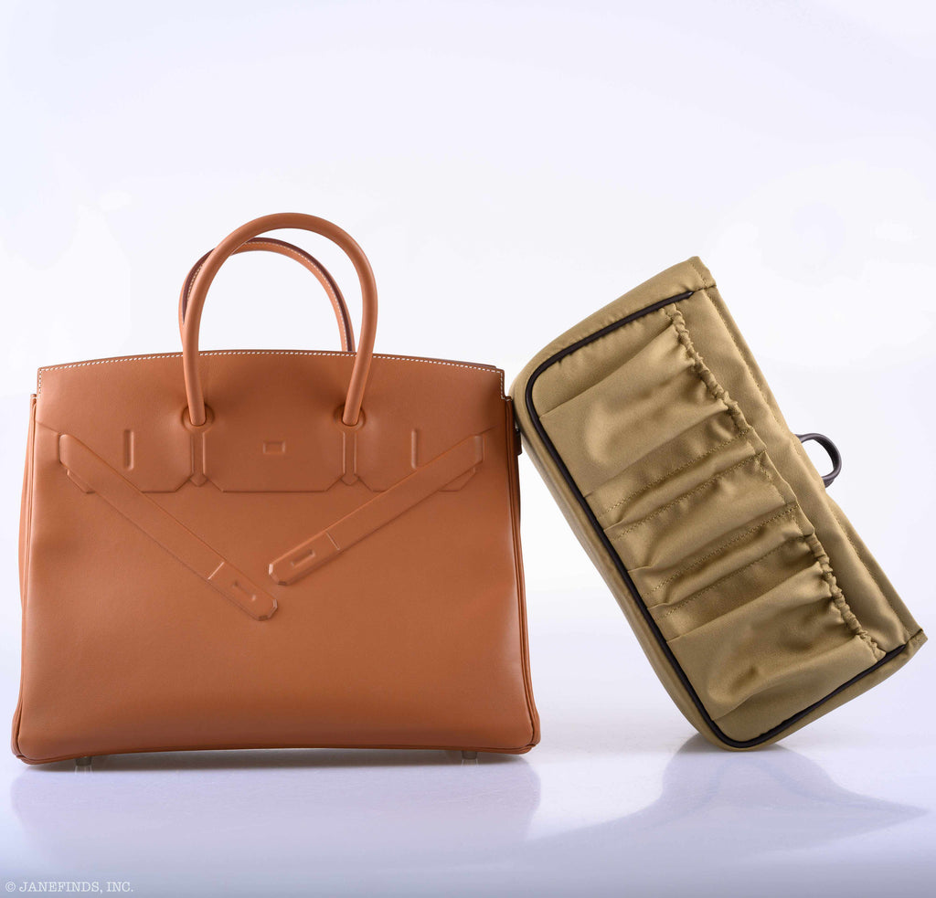 Hermès Shadow Birkin 35 Gold Swift Palladium Hardware