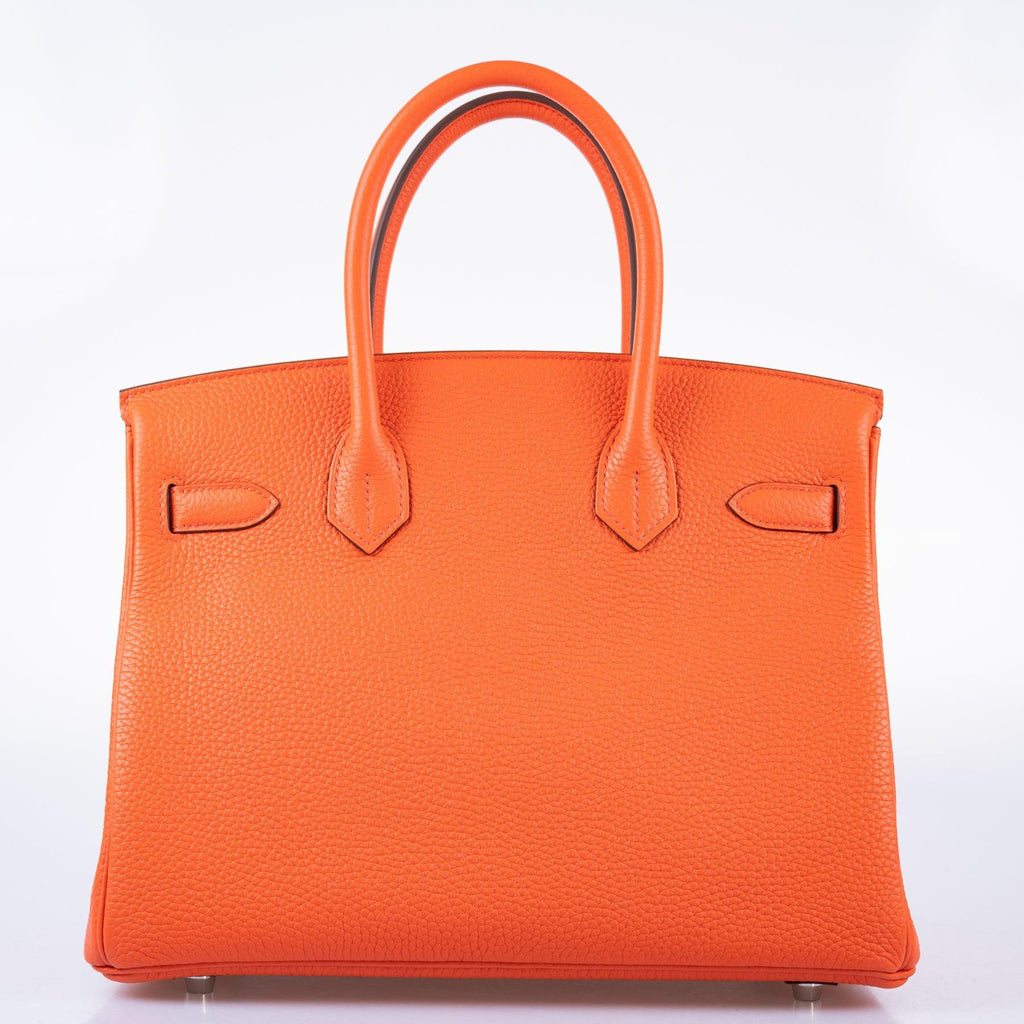 Hermès Verso Birkin 30 Orange Poppy Clemence & Blush Palladium Hardware