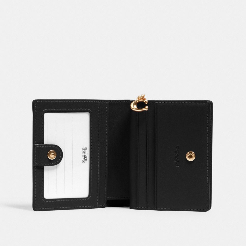 Coach Snap Wallet Gold Black