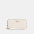 Coach Long Zip Around Wallet Gold Chalk