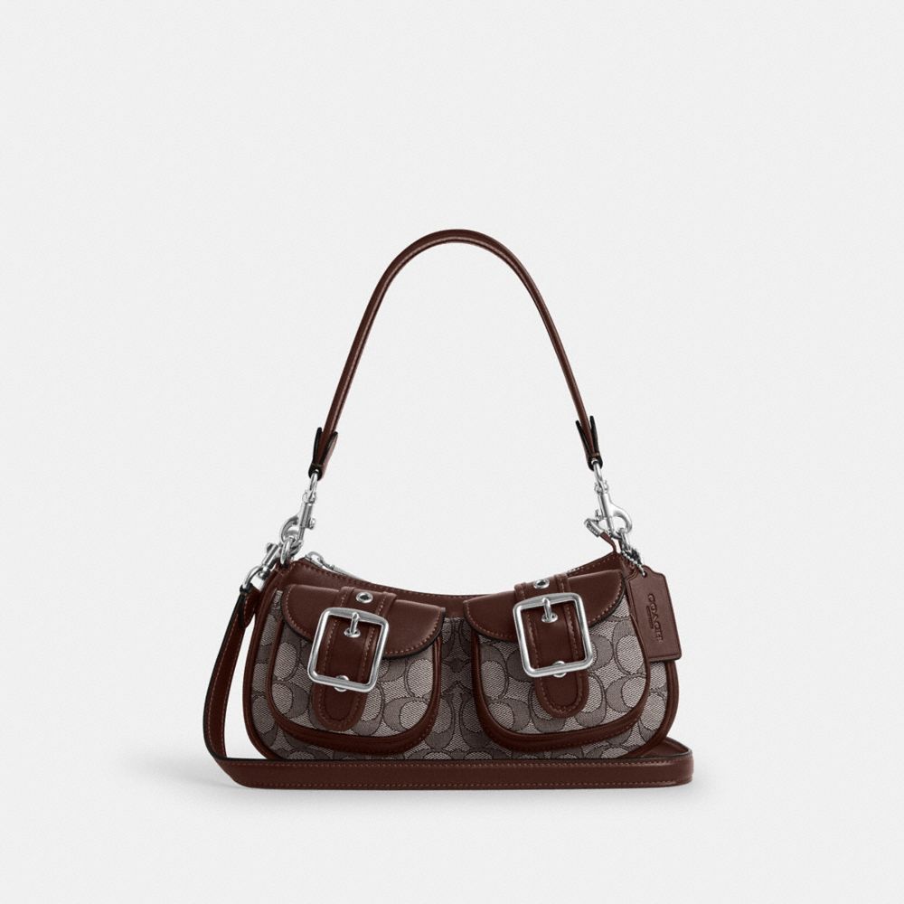 Coach Ashton Bag In Signature Jacquard Silver Oak Maple