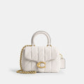 Coach Tabby Top Handle Bag With Quilting Brass Chalk