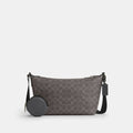 Coach Small Finn Crossbody Bag With Pouch In Signature Canvas Gunmetal Grey Charcoal