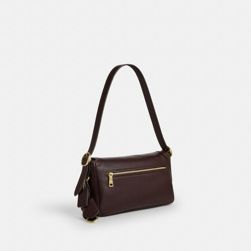 Coach Etta Small Flap Shoulder Bag Gold Espresso