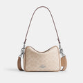 Coach Carey Crossbody Bag In Signature Canvas Silver Sand Taupe