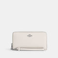 Coach Long Zip Around Wallet Silver Chalk